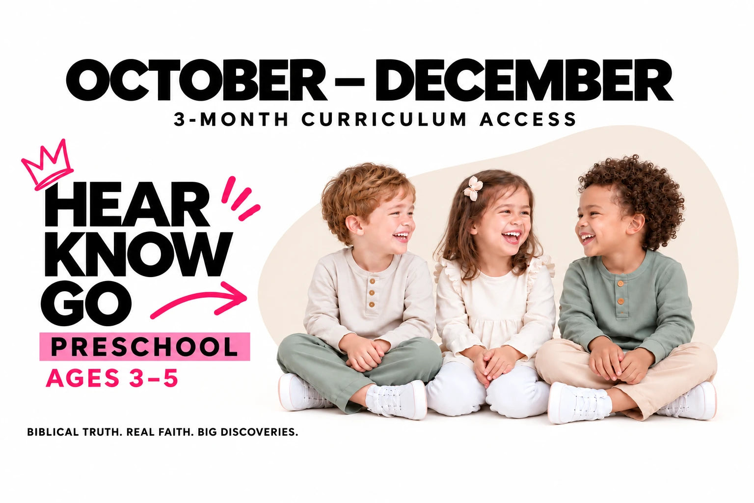 Hear Know Go preschool October–December curriculum cover